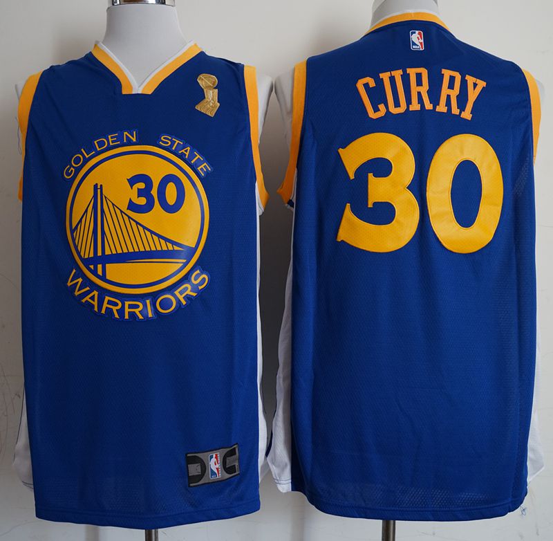 Men Golden State Warriors #30 Gurry Blue Champion Game Nike NBA Jerseys->denver nuggets->NBA Jersey